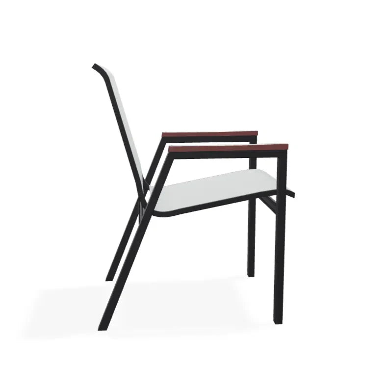 Bazza Stacking Bistro Chair With MGP Arm Accents