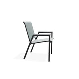 Bazza Stacking Bistro Chair With Rustic Polymer Arm Accents