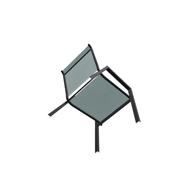 Bazza Stacking Bistro Chair With Rustic Polymer Arm Accents