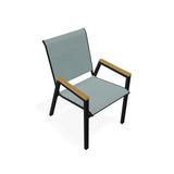 Bazza Stacking Bistro Chair With Rustic Polymer Arm Accents