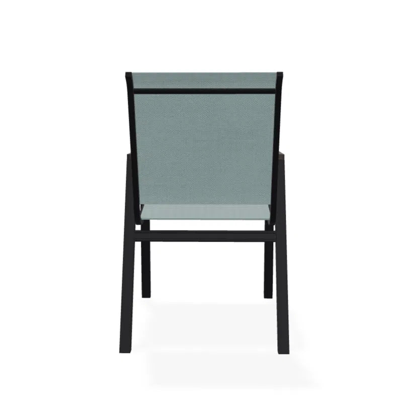 Bazza Stacking Bistro Chair With Rustic Polymer Arm Accents