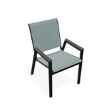 Bazza Stacking Bistro Chair With Rustic Polymer Arm Accents