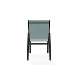 Bazza Stacking Bistro Chair With Rustic Polymer Arm Accents