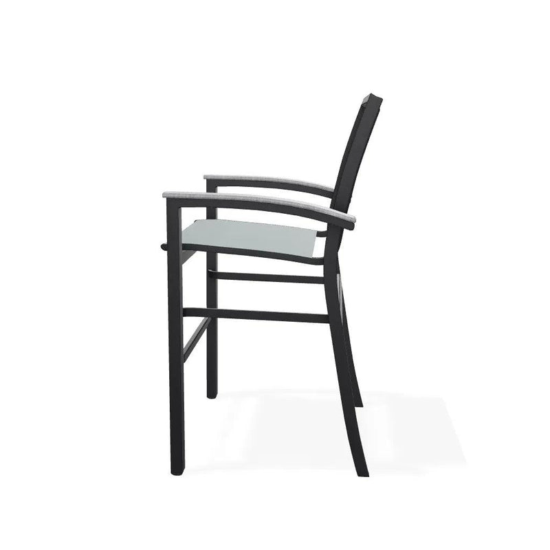 Bazza Stacking Bar Height Rustic Polymer Armed Cafe Chair