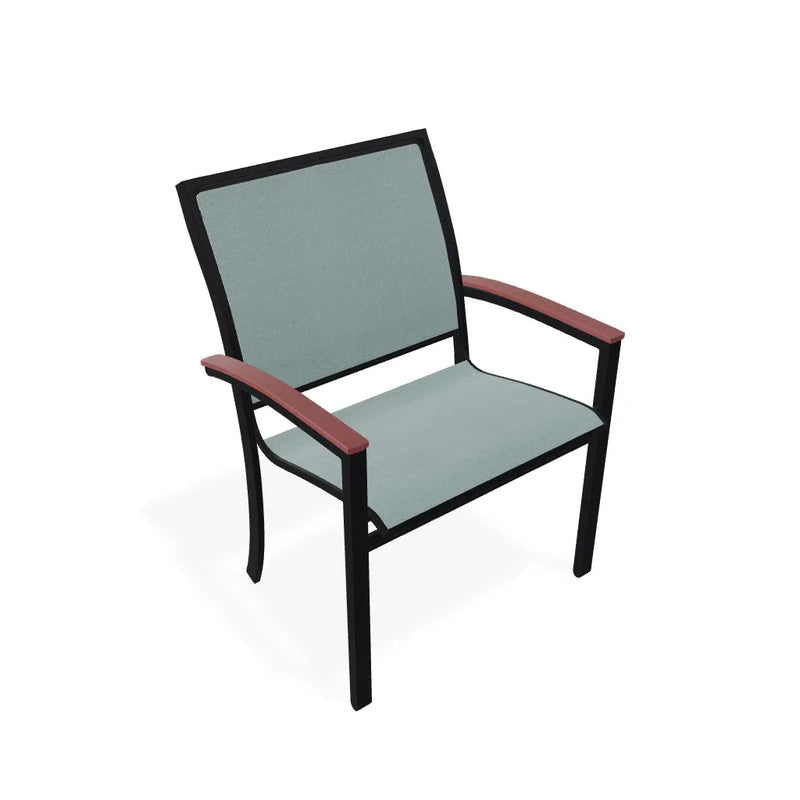 Bazza Dining Height Stacking Cafe Chair With MGP Arm Accents