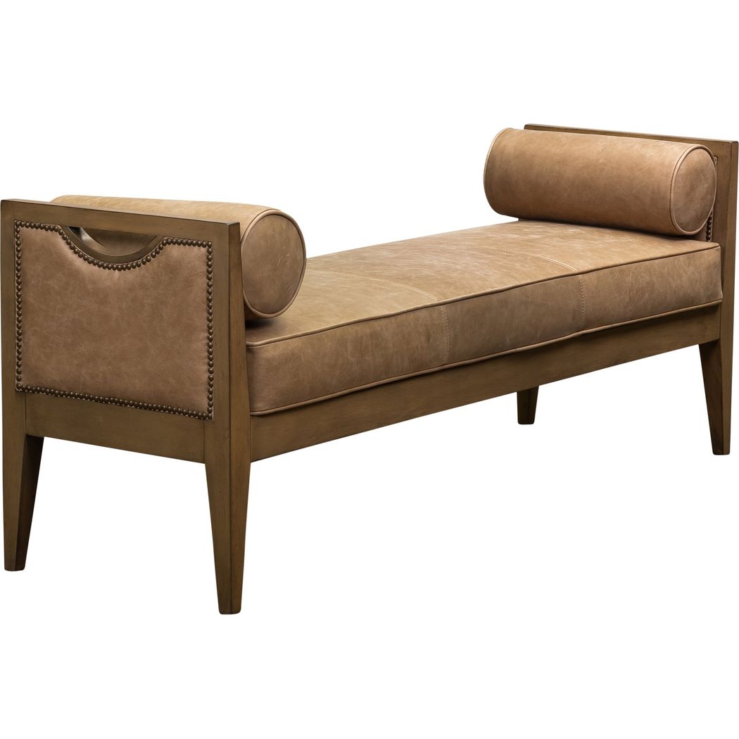 Beacon Hill City Scale Leather Bedroom Bench