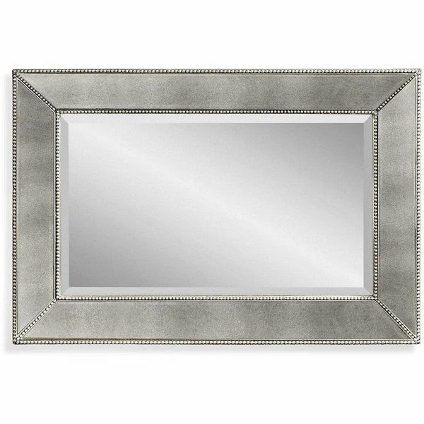 Beaded 36" Rectangle Antique Wall Mirror Wall Mirrors LOOMLAN By Bassett Mirror