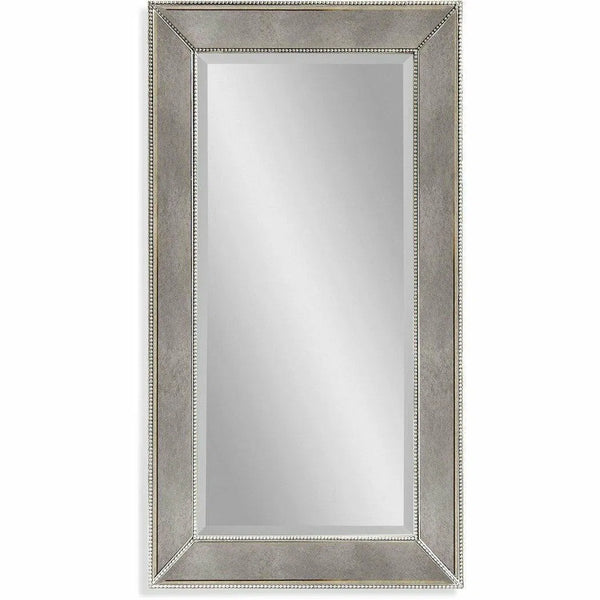Beaded 48" Rectangle Antique Wall Mirror Wall Mirrors LOOMLAN By Bassett Mirror