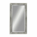 Beaded 48" Rectangle Silver Leaf Wall Mirror