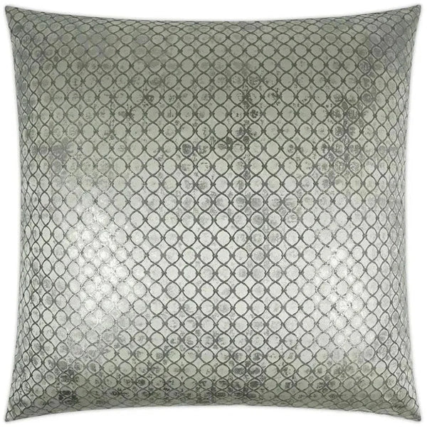 Beadling Glam Silver Large Throw Pillow Insert - LOOMLAN - D.V. Kap - Throw Pillows