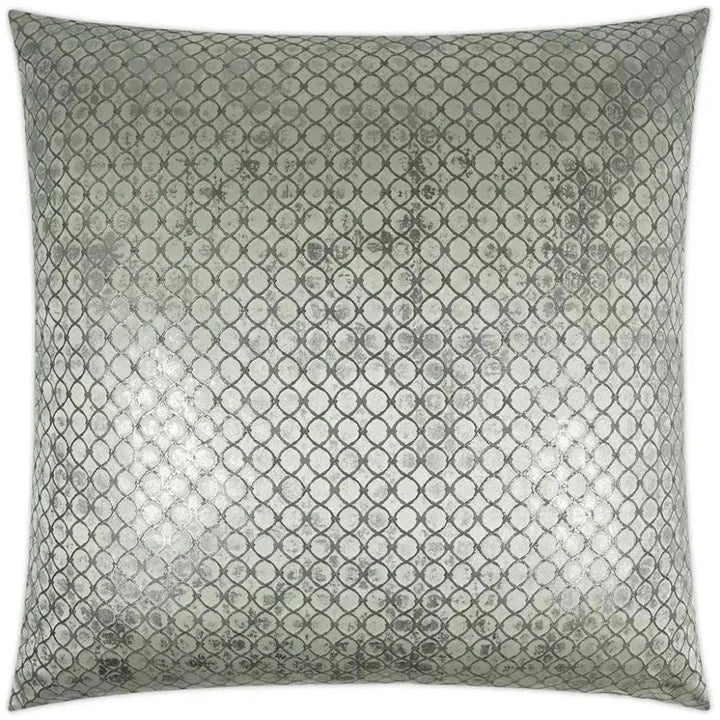 Beadling Glam Silver Large Throw Pillow Insert - LOOMLAN - D.V. Kap - Throw Pillows