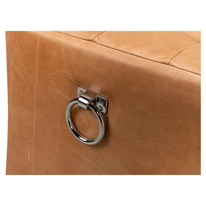 Beam Bench Tufted Leather - LOOMLAN - Sarreid - Bedroom Benches