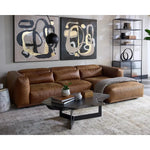 Beau Leather Sofa Chaise