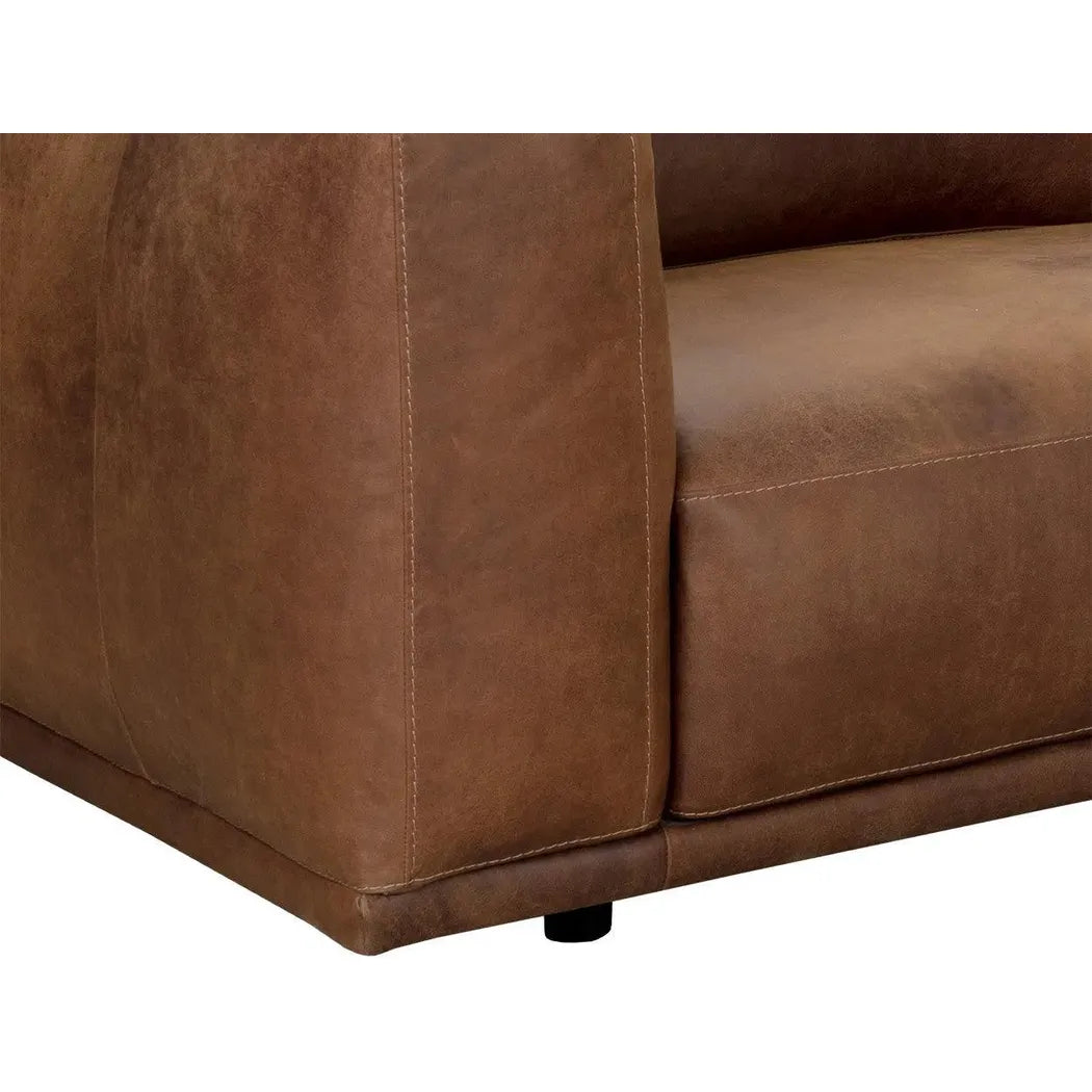 Beau Leather Sofa Chaise