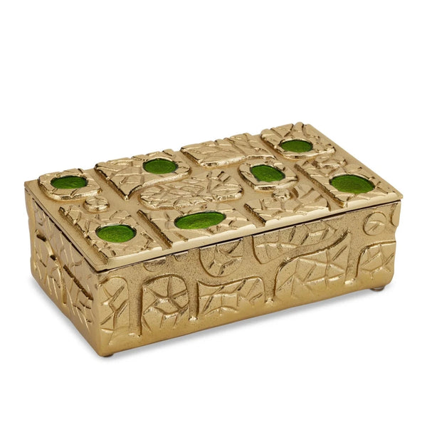 Beau Enamel Monde Gold & Green Box