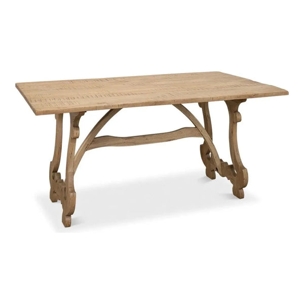 Beauford Rustic Grey Dining Table-Dining Tables-Sarreid-LOOMLAN