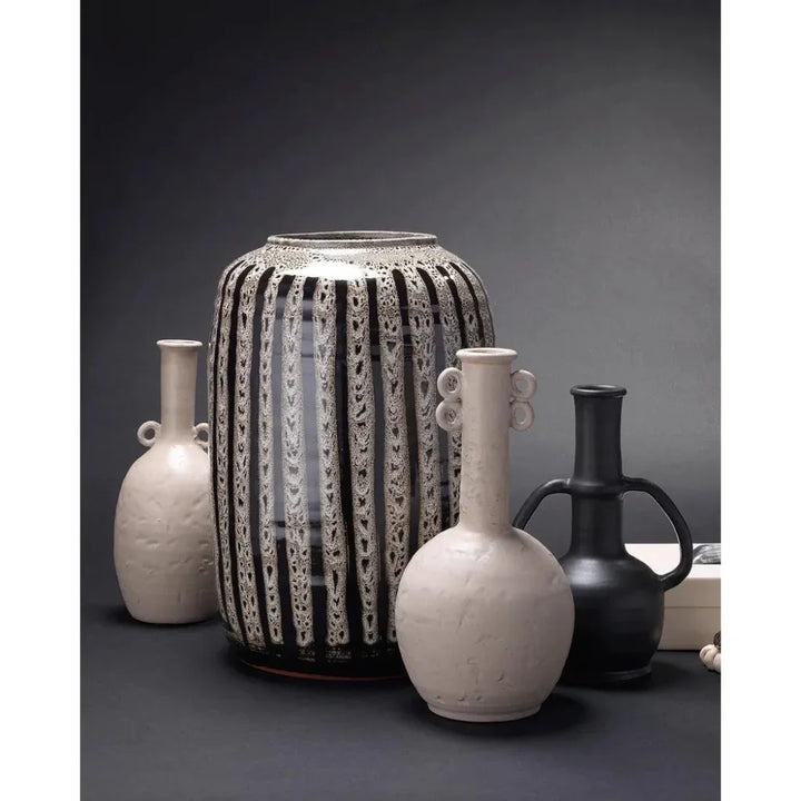 Beige Ceramic Barnaby Vase - LOOMLAN - Jamie Young - Vases & Jars