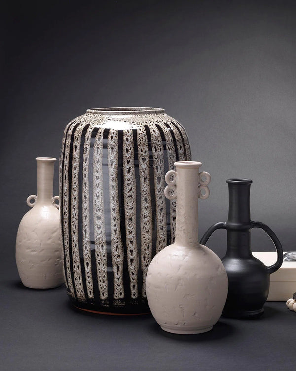 Beige Ceramic Barnaby Vase Vases & Jars LOOMLAN By Jamie Young