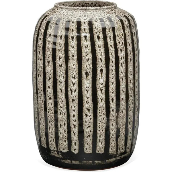 Beige Ceramic Barnaby Vase - LOOMLAN - Jamie Young - Vases & Jars