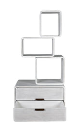 Belini Bookcase, White Wash-Bookcases-Noir-LOOMLAN