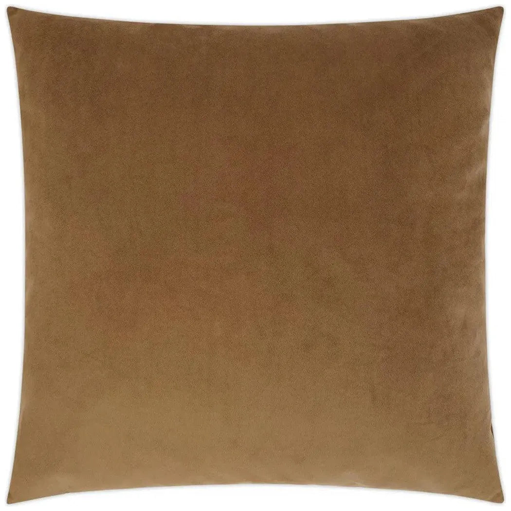 Bella Cognac Brown Throw Pillow With Insert