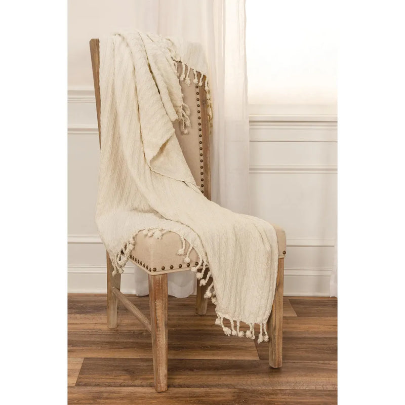 Bella Cotton Knit Throw Blanket