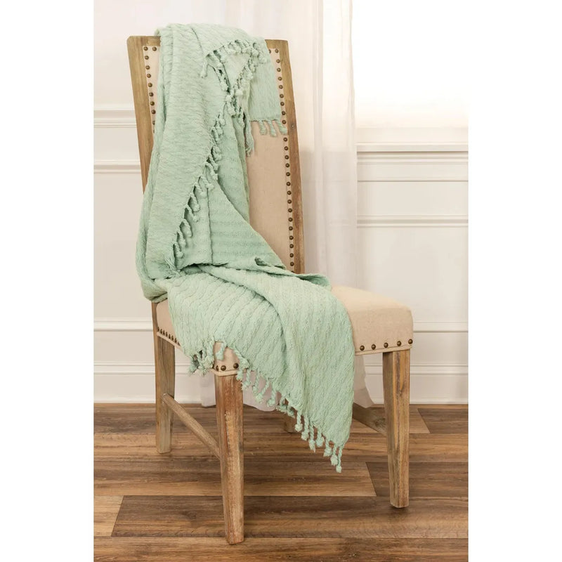 Bella Cotton Knit Throw Blanket