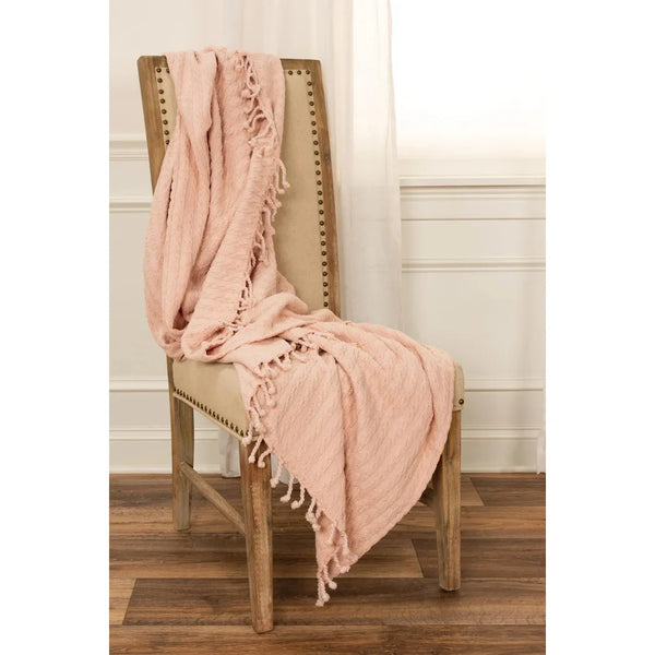 Bella Cotton Knit Throw Blanket-Throw Blankets-LOOMLAN-LOOMLAN