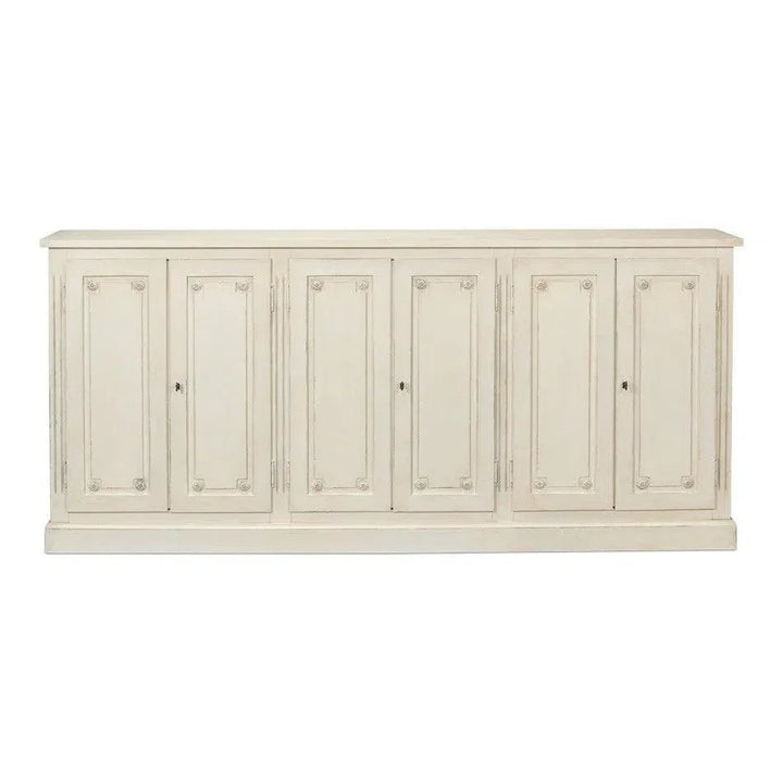 96 Inch White Sideboard with Quartz Top | LOOMLAN