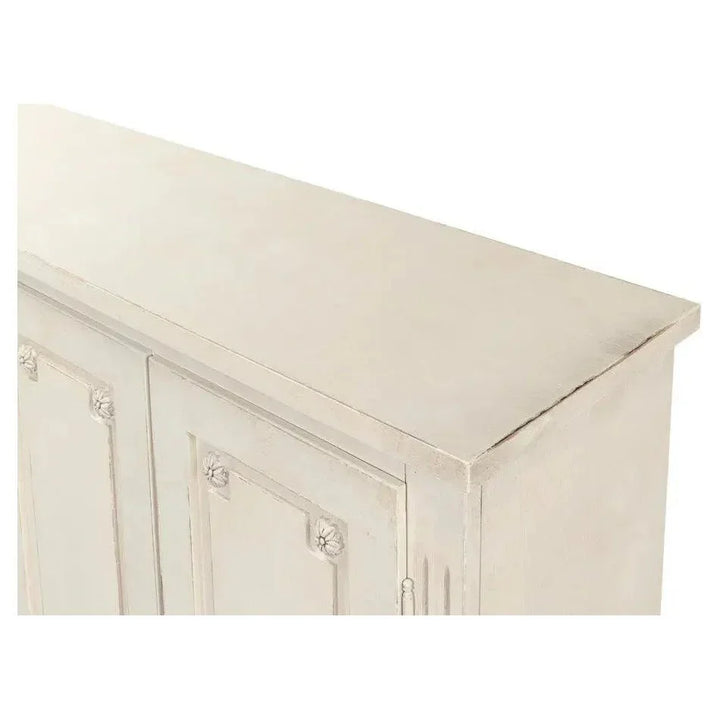 96 Inch White Sideboard with Quartz Top | LOOMLAN