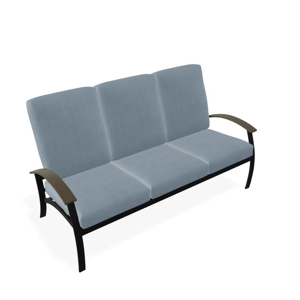 Belle Isle Cushion Three-Seat Sofa MGP Arms