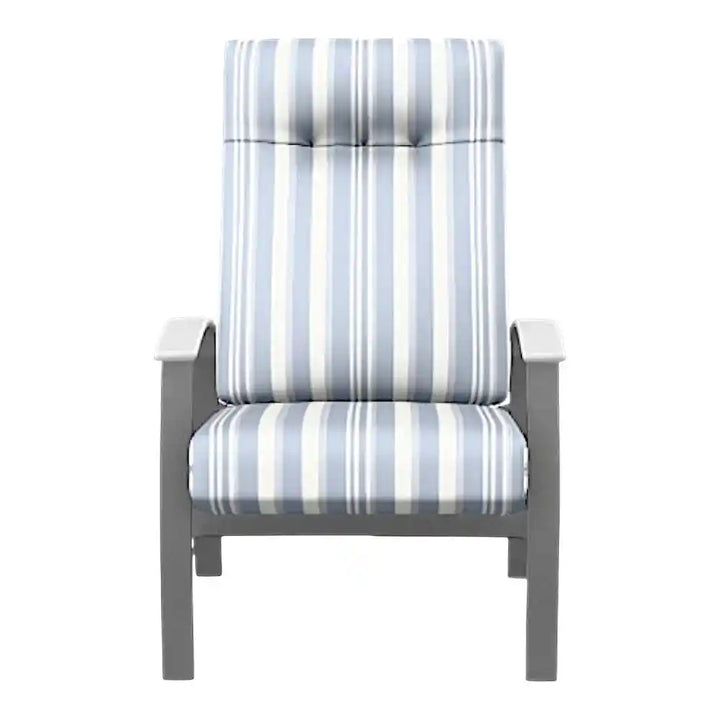 Belle Isle Cushion Supreme Height Back Chair Arm-Outdoor Accent Chairs-Telescope-LOOMLAN