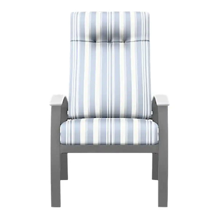 Belle Isle Cushion Supreme Height Polymer Arm Chair-Outdoor Accent Chairs-Telescope-LOOMLAN