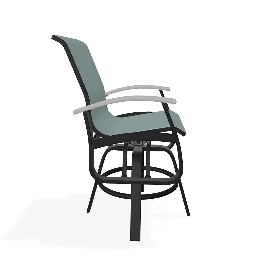 Belle Isle Hidden Motion Polymer Armed Chat Chair