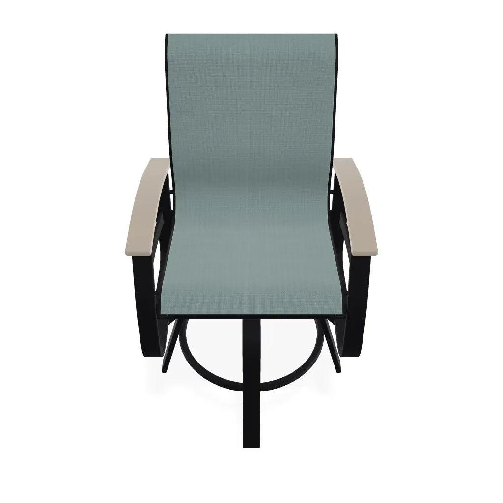 Belle Isle Hidden Motion Polymer Armed Chat Chair