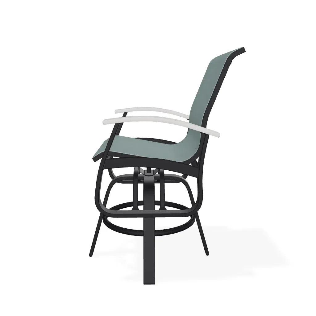 Belle Isle Hidden Motion Polymer Armed Chat Chair