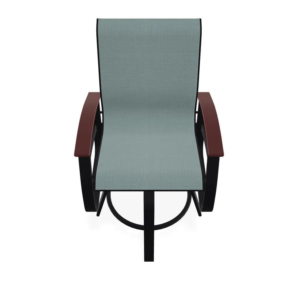 Belle Isle Hidden Motion Polymer Armed Chat Chair