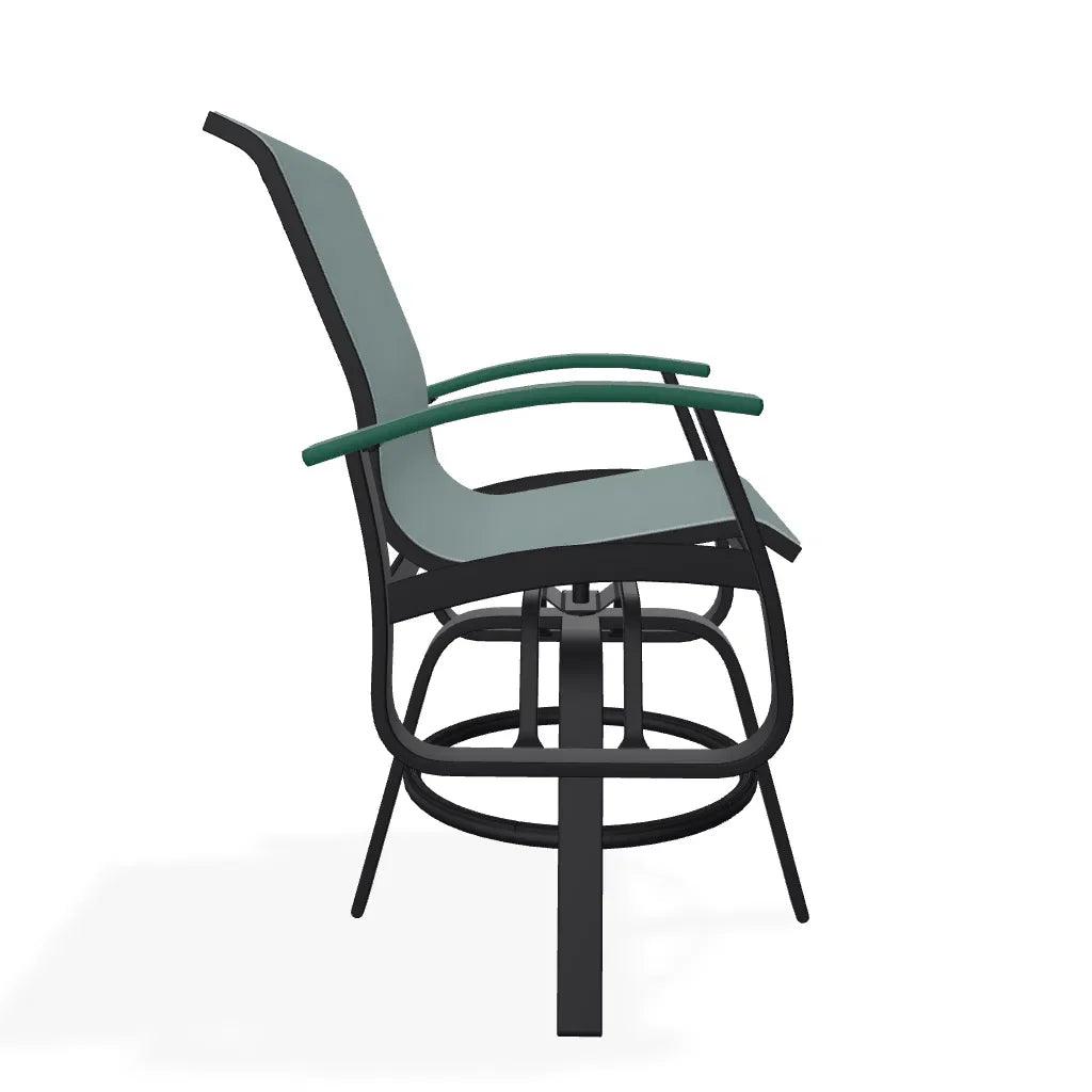 Belle Isle Hidden Motion Polymer Armed Chat Chair