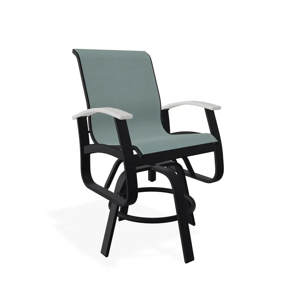 Belle Isle Hidden Motion Polymer Armed Chat Chair