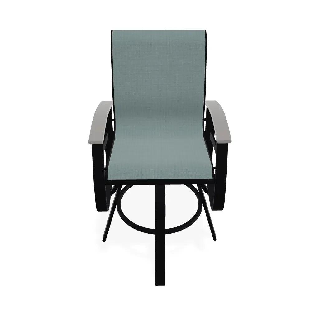 Belle Isle Sling Balcony Height Swivel Arm Chair