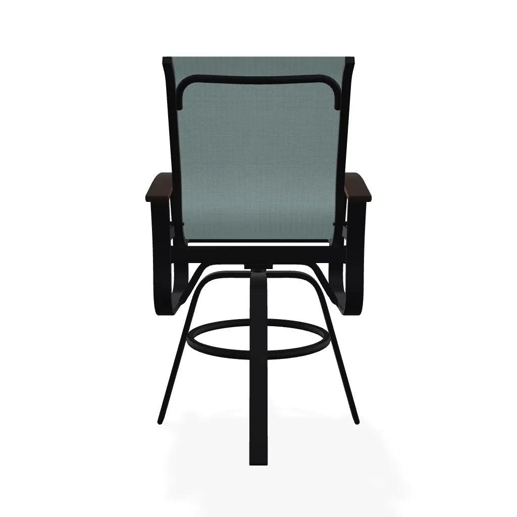 Belle Isle Sling Balcony Height Swivel Arm Chair