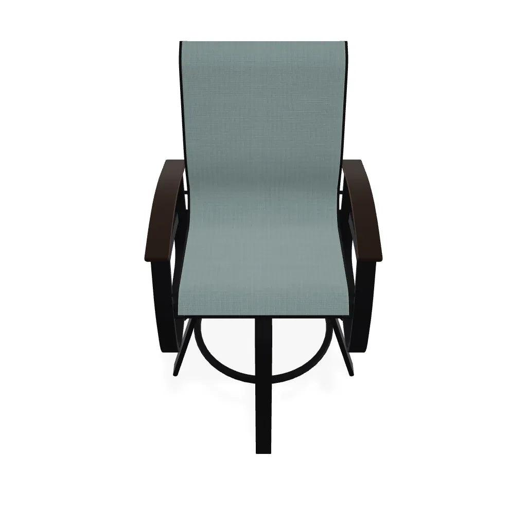 Belle Isle Sling Balcony Height Swivel Arm Chair