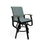 Belle Isle Sling Balcony Height Swivel Arm Chair