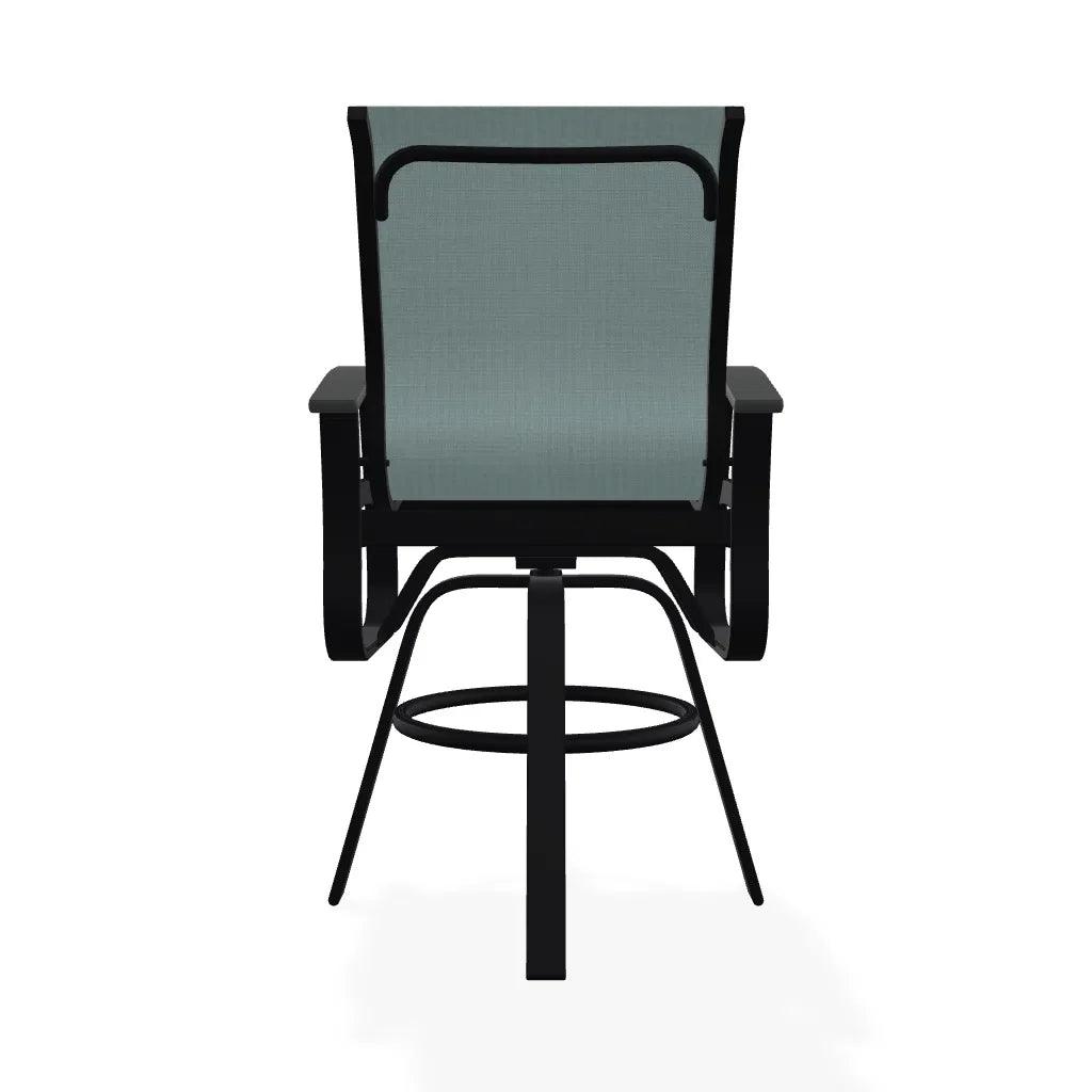 Belle Isle Sling Balcony Height Swivel Arm Chair