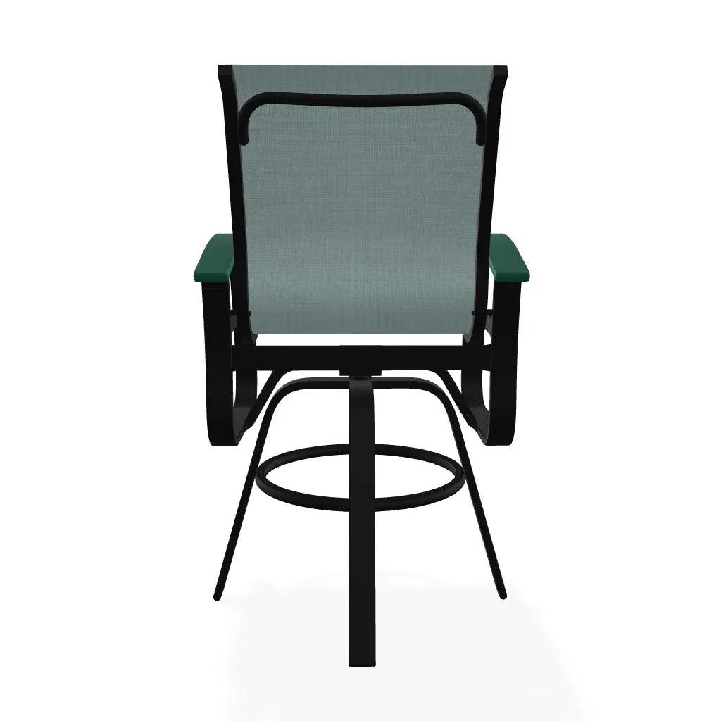 Belle Isle Sling Balcony Height Swivel Arm Chair