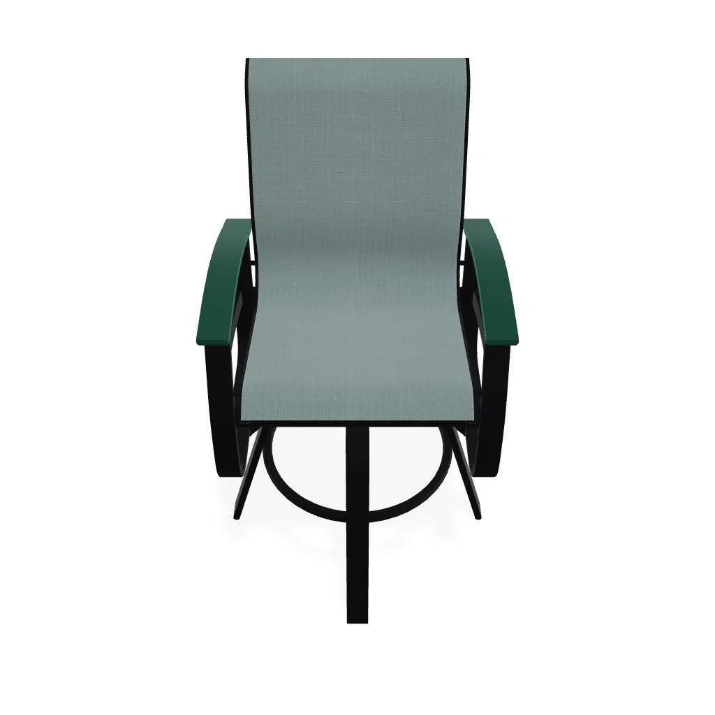 Belle Isle Sling Balcony Height Swivel Arm Chair