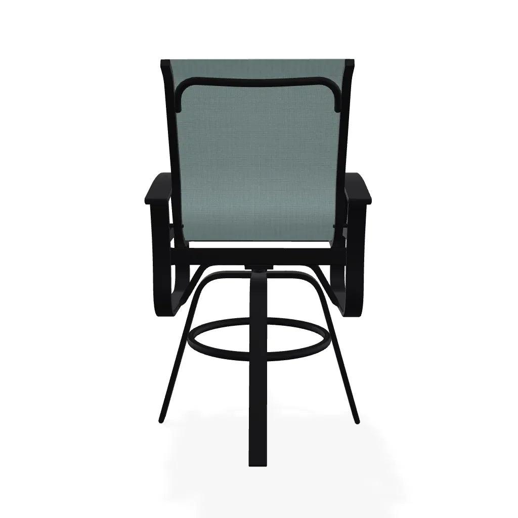 Belle Isle Sling Balcony Height Swivel Arm Chair