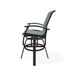 Belle Isle Sling Balcony Height Swivel Arm Chair