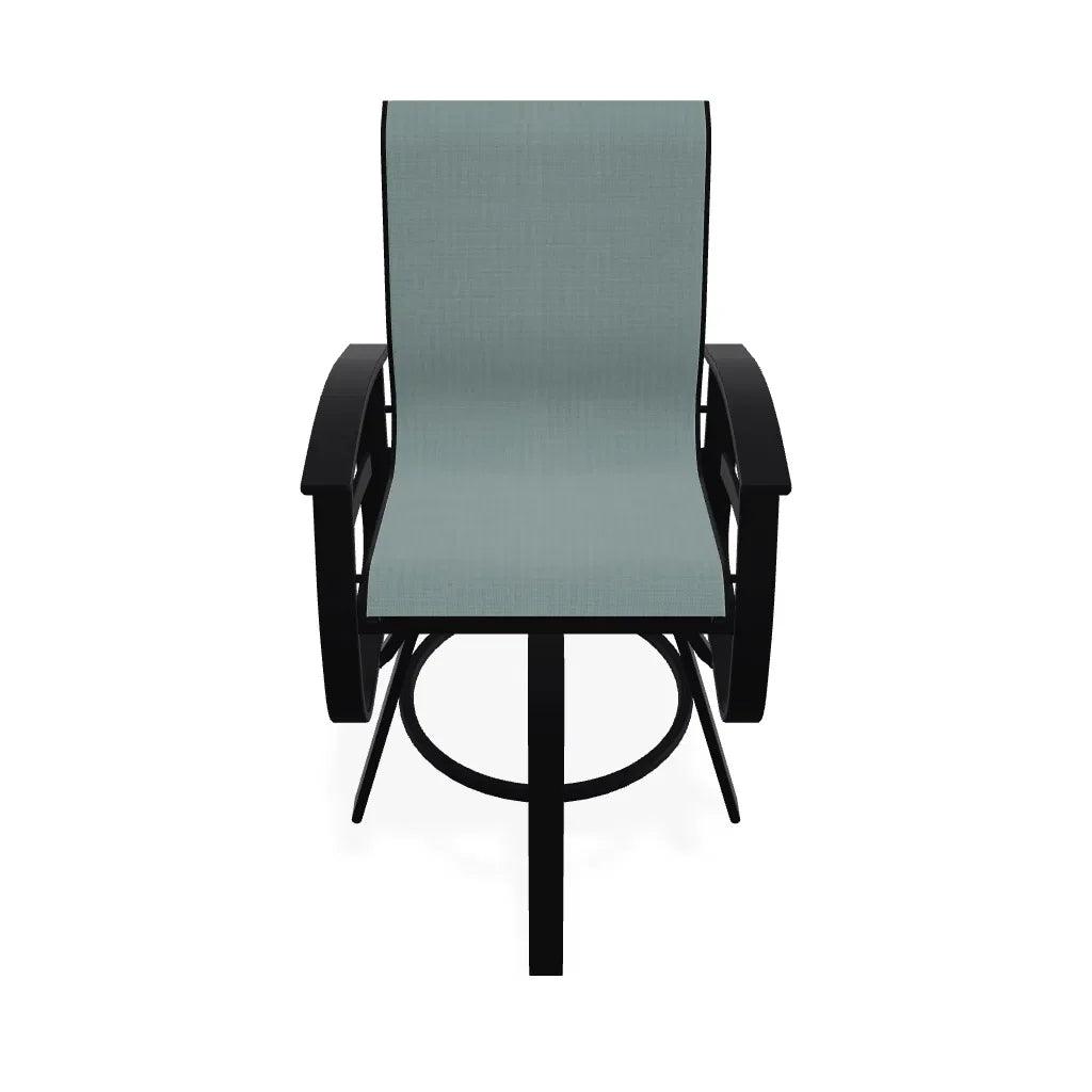 Belle Isle Sling Balcony Height Swivel Arm Chair