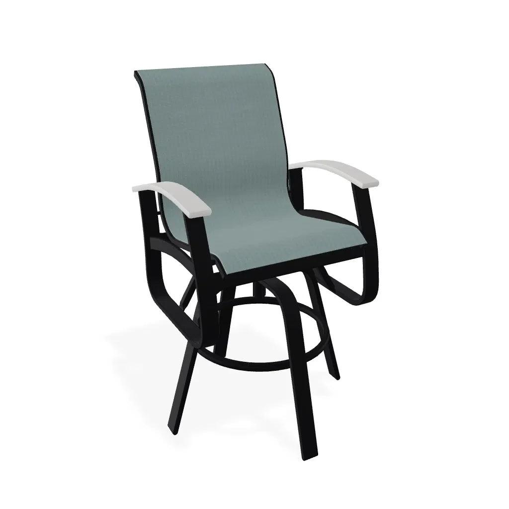 Belle Isle Sling Balcony Height Swivel Arm Chair